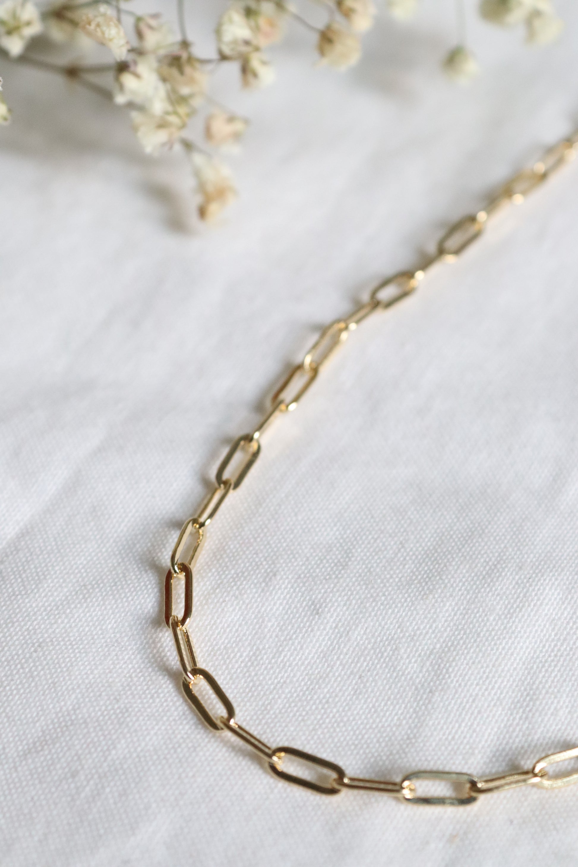 18" 18k Gold-Filled Paperclip Necklace