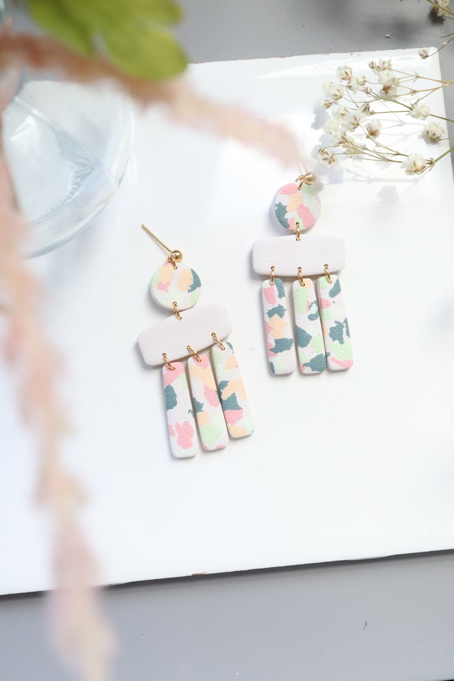 Terrazzo Statement Dangles